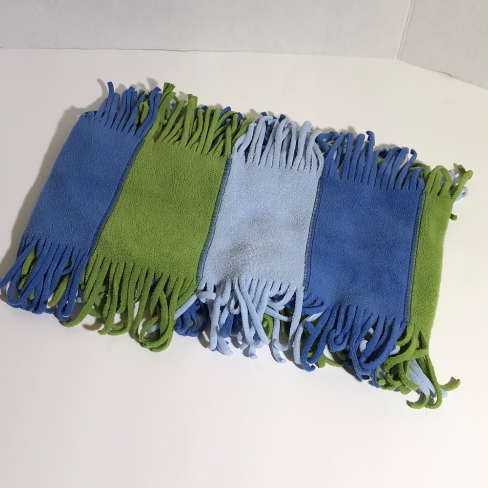 Gap Kids Green and Blue Striped Scarf